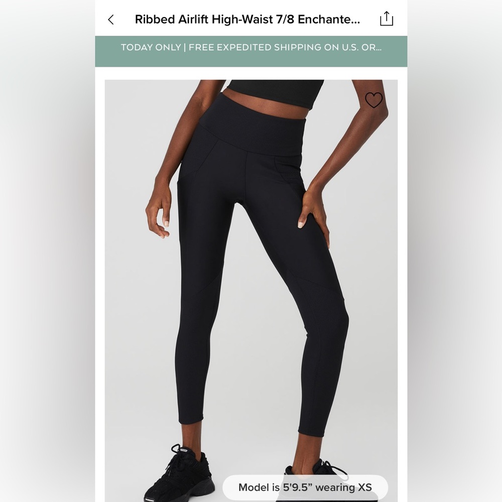 Alo ribbed airlift 7/8 legging